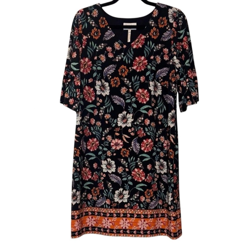 Laundry By Shelli Segal Women’s Black & Floral Print Flowy Dress — Size 6 - Picture 4 of 7